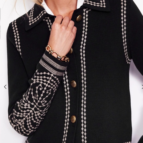 BODEN Collared Knitted Jacket - Picture 2 of 9